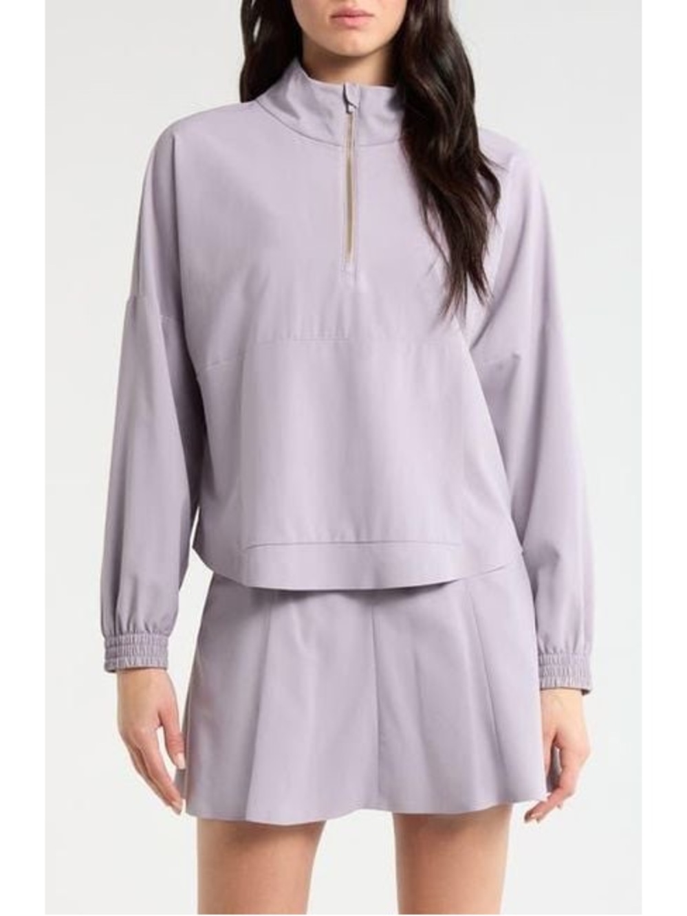 RHONE Women's Purple Mirage Water-Repellent Half-Zip Jacket Lavender Medium